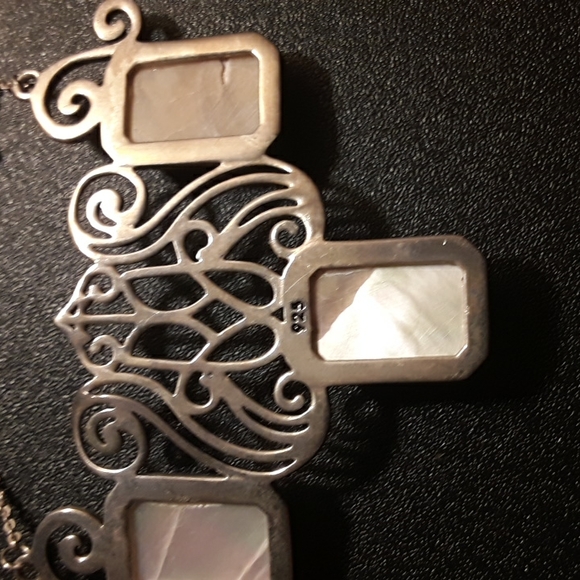 Genuine Barse Handmade Mother of Pearl .925 Sterling Silver Necklace, 21" - Picture 6 of 7